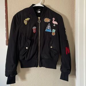 Puffer jacket embroidery doodles